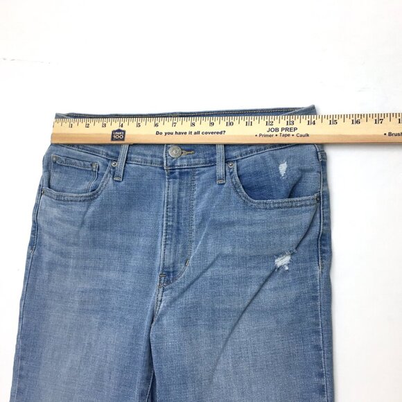 Levi's 724 Women's Straight Leg Jeans High Rise Distressed Light Wash 29 x 33 - Picture 5 of 8